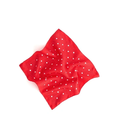 Shop Alex Mill Multi Dots Silk Scarf In Ecru/tomato In Red