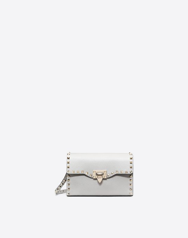 small rockstud grainy calfskin crossbody bag