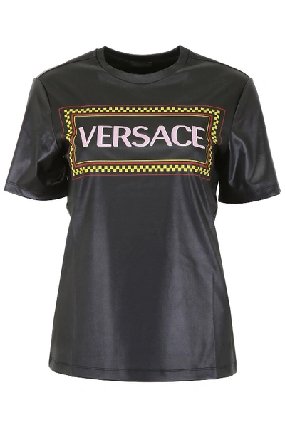 Shop Versace 90s Vintage Logo T-shirt In Nero|nero