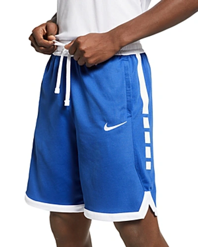 Shop Nike Dry Elite Basketball Shorts In Blue/white