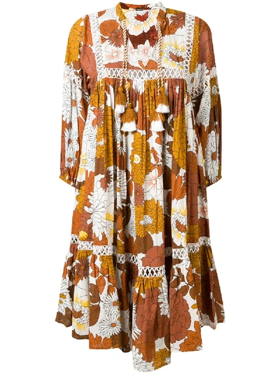 Shop Dodo Bar Or Floral Print Dress - Brown