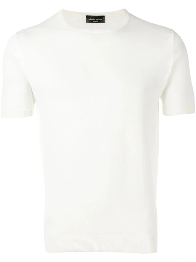 Shop Roberto Collina Fine Knit T-shirt - Neutrals
