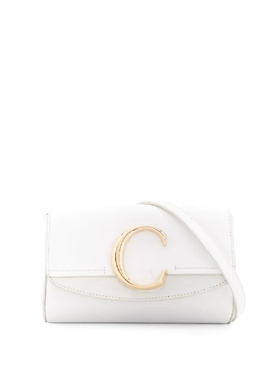 Shop Chloé Leather Belt Bag - White