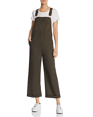 wide leg linen overalls
