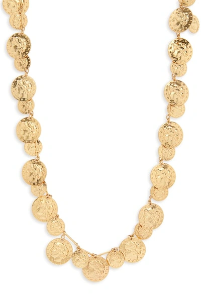 Tory Burch Coin Rosary Necklace, 32 In Rolled Brass | ModeSens