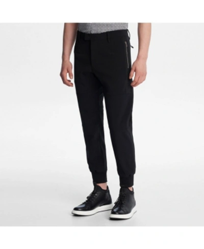Shop Karl Lagerfeld Jogger Pant With Zippers In Black