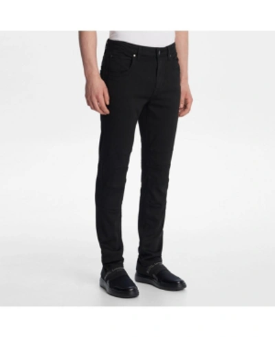 Shop Karl Lagerfeld Men's Slim Fit Moto Jeans In Black