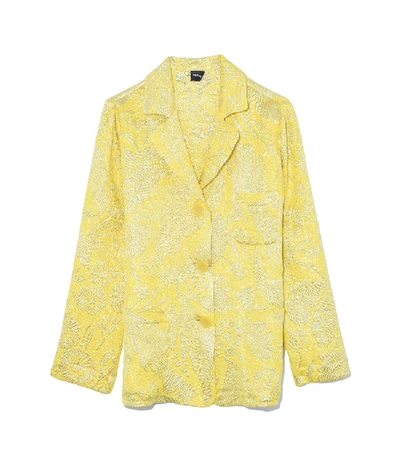 Shop Aspesi Brocade Blazer In Yellow