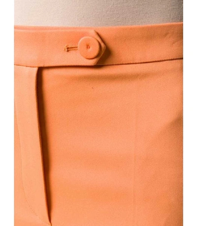 Shop Sara Battaglia Oversized Cuffed Mid Rise Stretch Pants In Orange