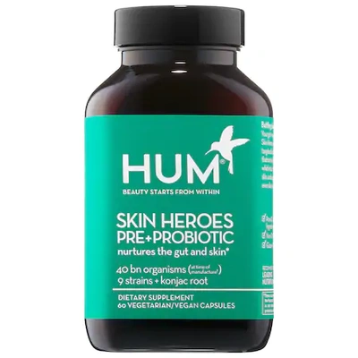 Shop Hum Nutrition Skin Heroes Pre + Probiotic Clear Skin Supplement 60 Capsules