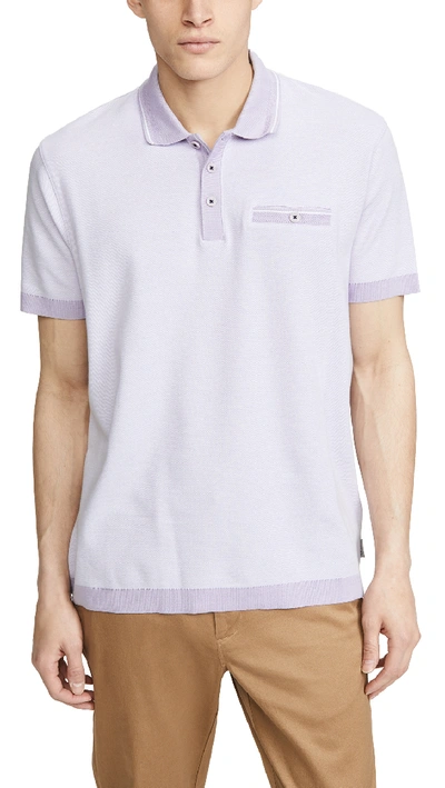 Shop Ted Baker Troop Polo Shirt In Lilac