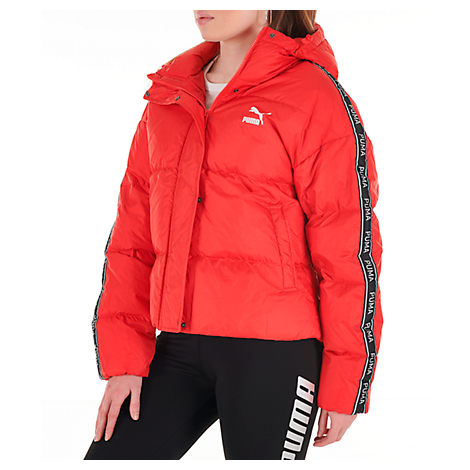 red puma coat