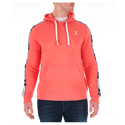 Shop Reebok Men's Classics Taped Hoodie In Orange Size X-large 100% Cotton