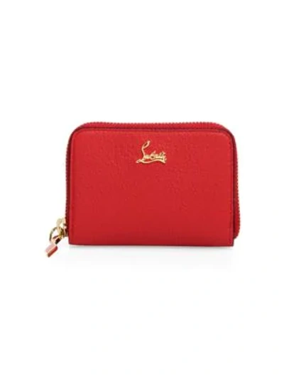 Shop Christian Louboutin Panettone Coin Purse In Red Gold