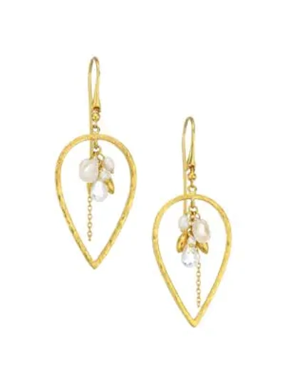 Shop Gurhan Delicate Dew 24k Yellow Gold Multi-stone Cluster Earrings