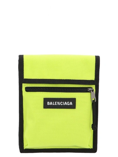 Shop Balenciaga Explorer Logo Crossbody Bag In Green