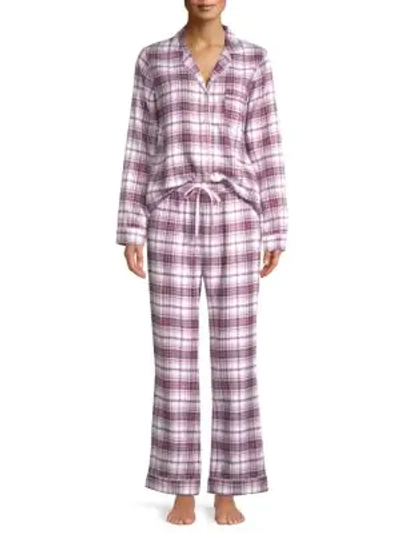 Shop Ugg Raven Flannel Pajama Set In Port Plaid