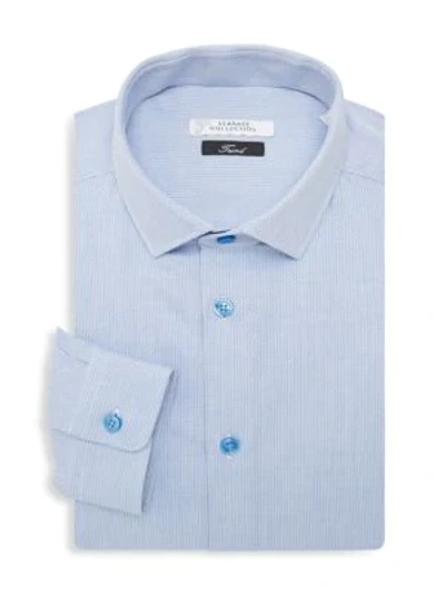 Shop Versace Trend Fit Textured Dress Shirt In Light Blue