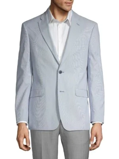Shop Tommy Hilfiger Striped Suit Jacket In Blue White