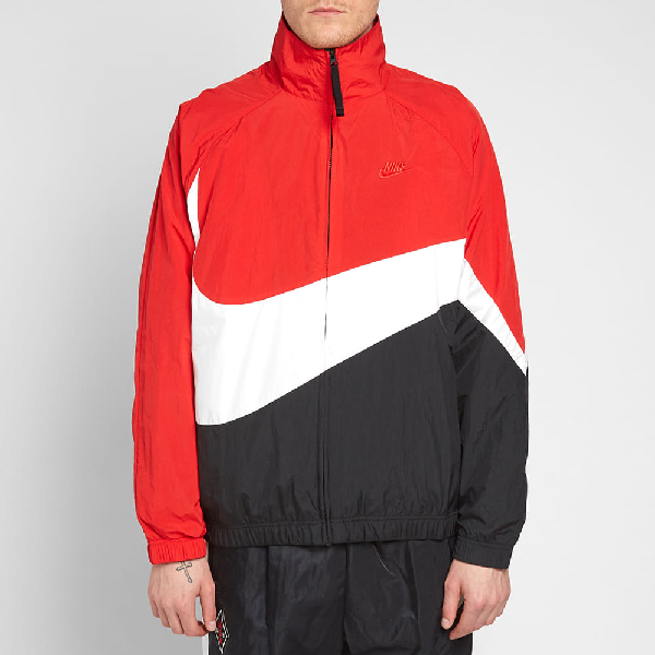 big swoosh woven jacket