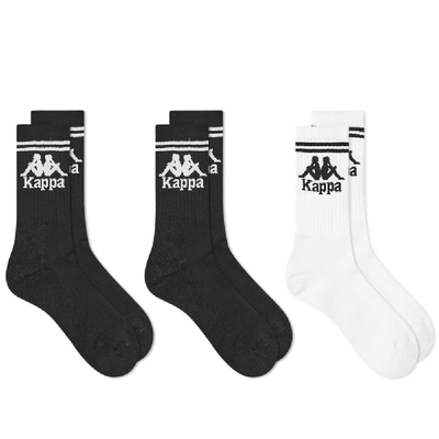 Shop Kappa Authentic Football Sock - 3 Pack In Black
