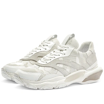Shop Valentino Tonal Camo Bounce Sneaker In White