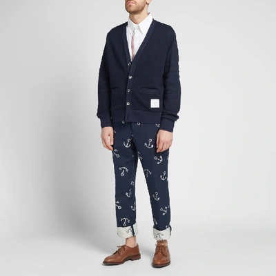 Shop Thom Browne Unconstructed Anchor Chino In Blue