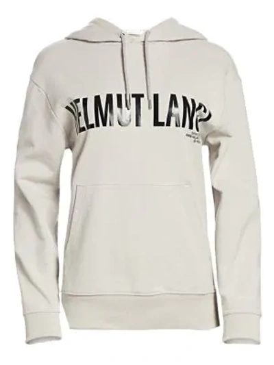 Shop Helmut Lang Exclamation Cotton Hoodie In Pumice