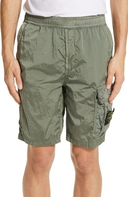Stone Island Nylon Cargo Shorts In Green | ModeSens