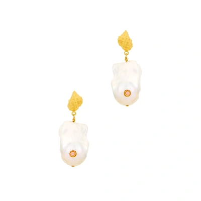Shop Anni Lu Baroque 18kt Gold-plated Drop Earrings
