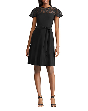 ralph lauren lace inset dress