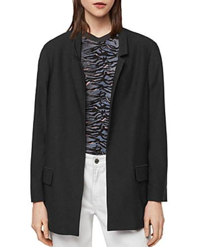 Shop Allsaints Aida Jersey Blazer In Black