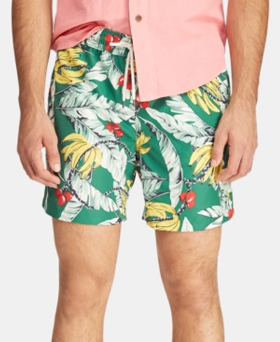 Shop Polo Ralph Lauren Men's 5.5" Traveler Swim Trunks In Tropical Banana