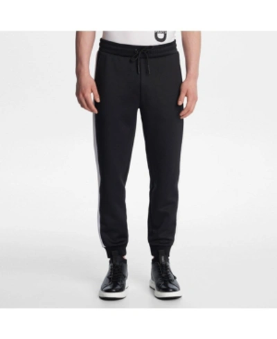 Shop Karl Lagerfeld Track Pant With Contrast In Black