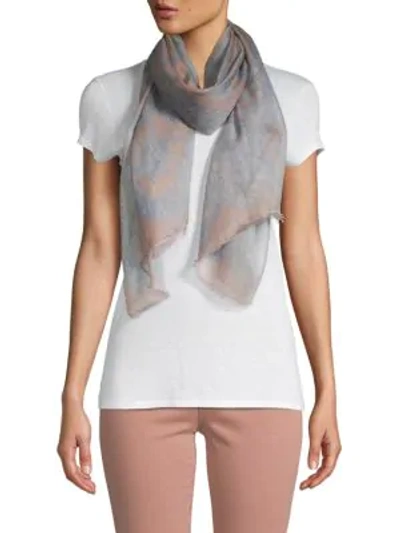 Shop Valentino Rosa Cashmere & Silk Print Scarf