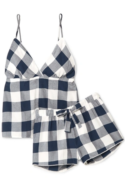 Shop Rails Checked Flannel Pajama Set In Midnight Blue