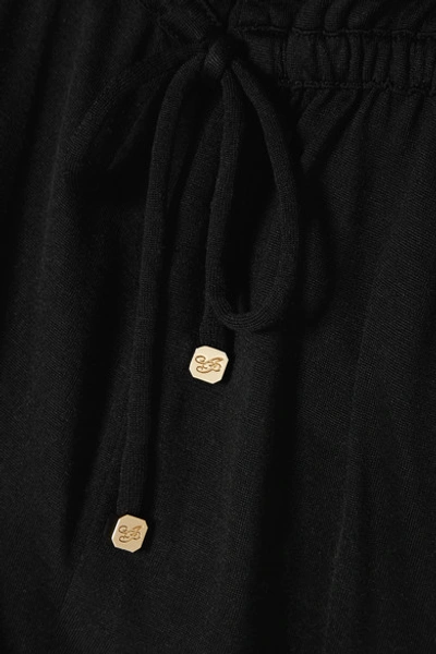 Shop Agent Provocateur Lanie Silk-jersey Playsuit In Black