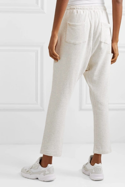Shop The Upside Byron Tasseled French Cotton-terry Track Pants In Beige