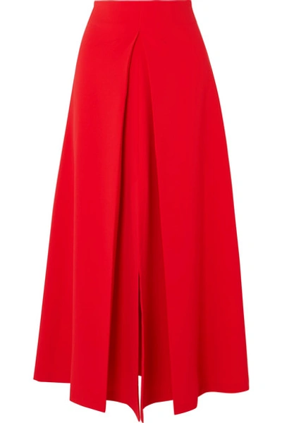 Shop A.w.a.k.e. Hattori Pleated Cady Skirt In Red
