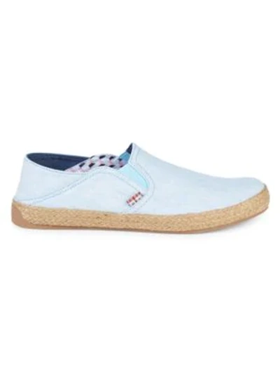 Shop Ben Sherman New Jenson Slip-on Espadrille Sneakers In Light Blue