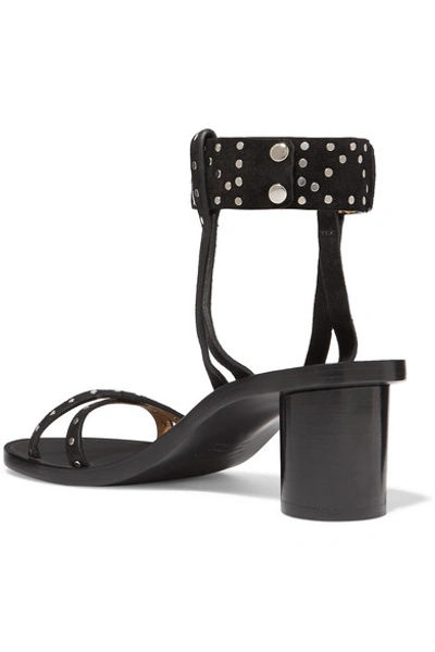 Shop Isabel Marant Joakee Studded Suede Sandals In Black