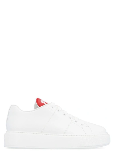 Shop Prada Logo Low In White