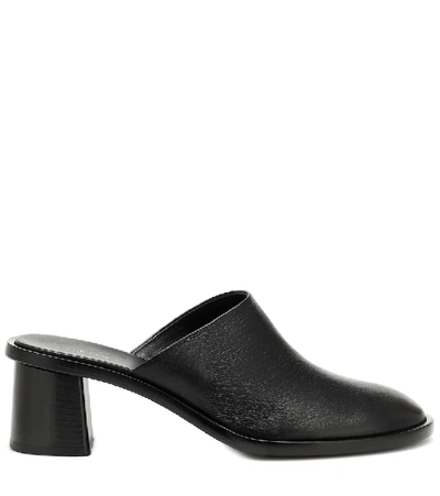 Shop The Row Teatime Clog Leather Mules In Black