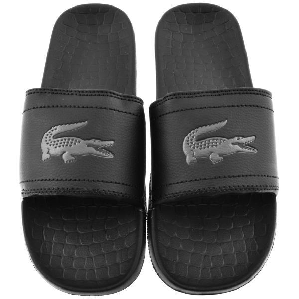 lacoste slides browns