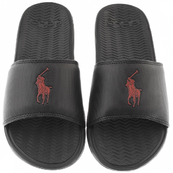 black ralph lauren sliders