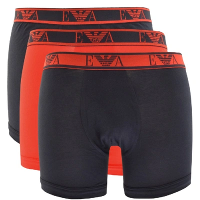 Shop Armani Collezioni Emporio Armani Underwear 3 Pack Boxers In Navy