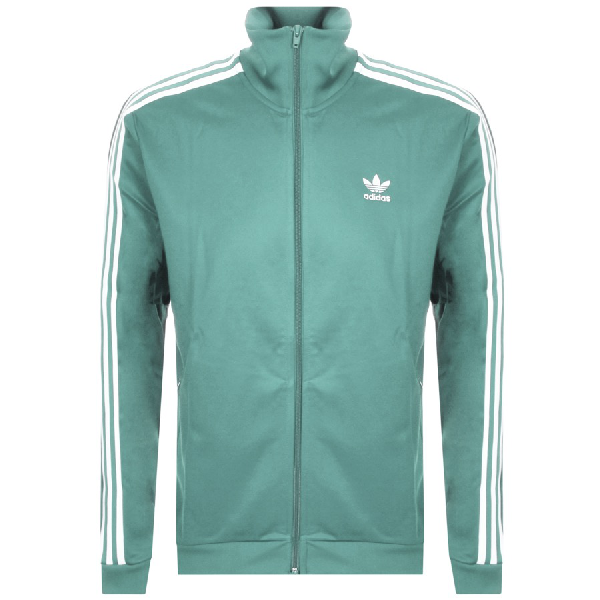 adidas beckenbauer track top green