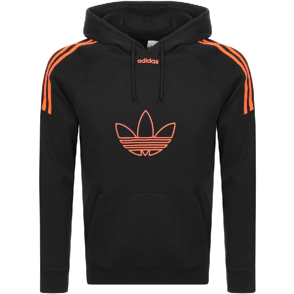 adidas hoodie orange stripes