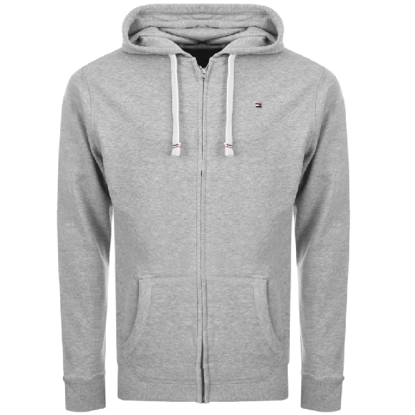 grey tommy hilfiger zip up hoodie
