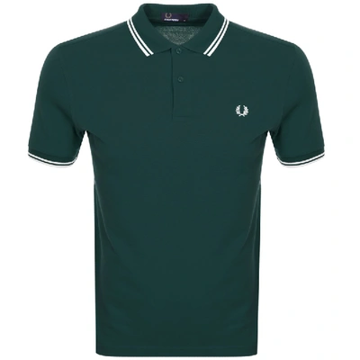 Shop Fred Perry Twin Tipped Polo T Shirt Green